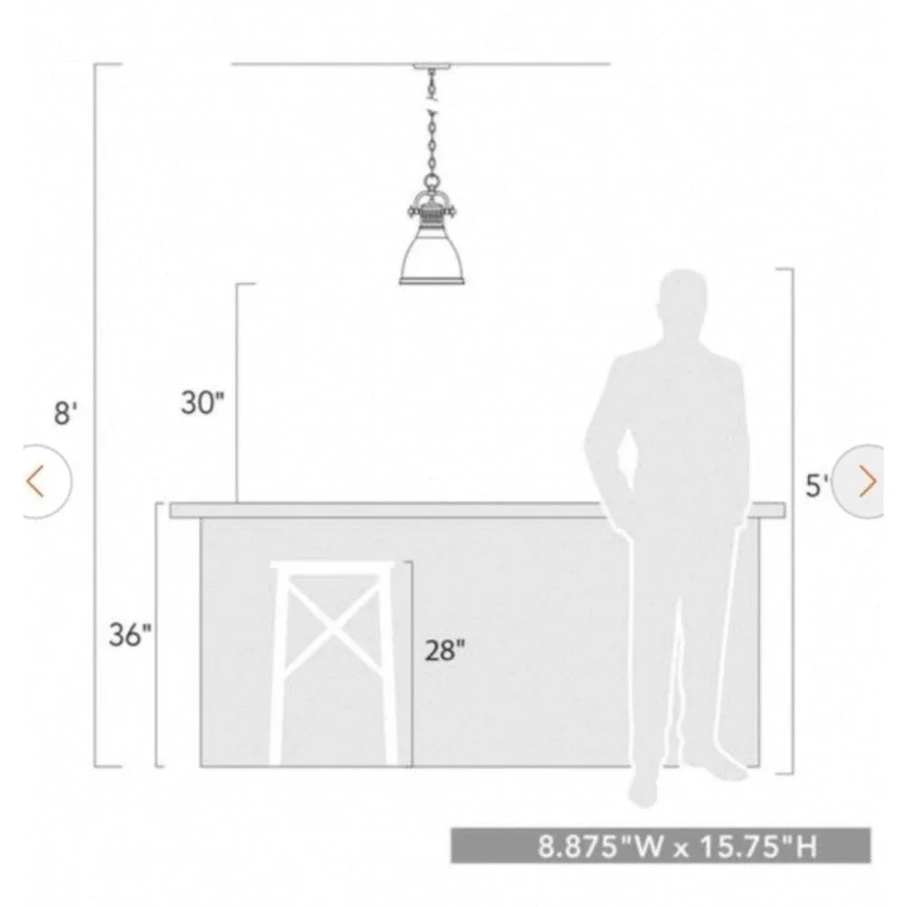 Golden Lighting 3602-S-BLK-CH Chrome Duncan Single Light 9